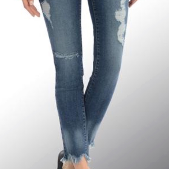Cut Off Cropped Skinny Jeans - Picture 1 of 2